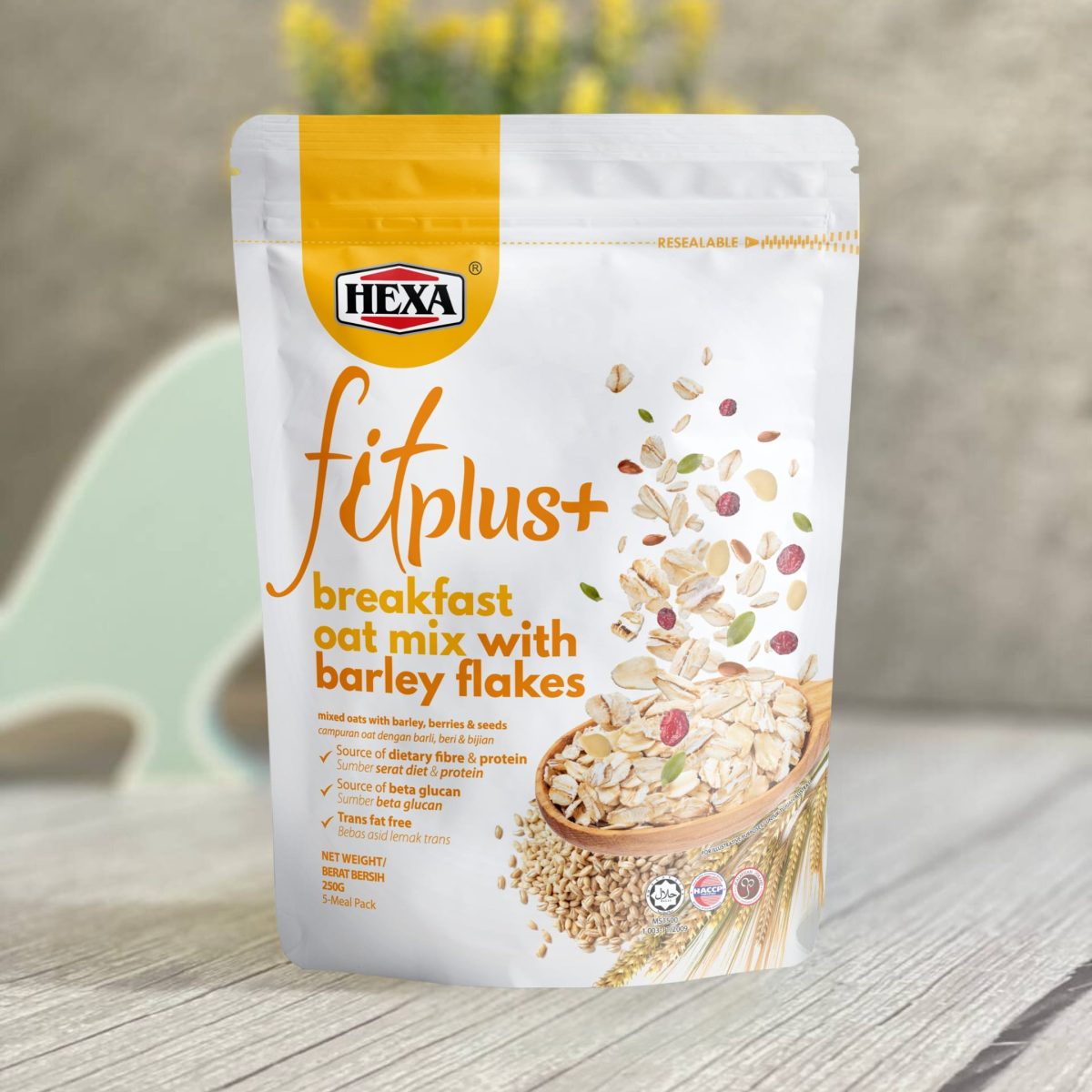 Fitplus Barley 250g Front BG 3D